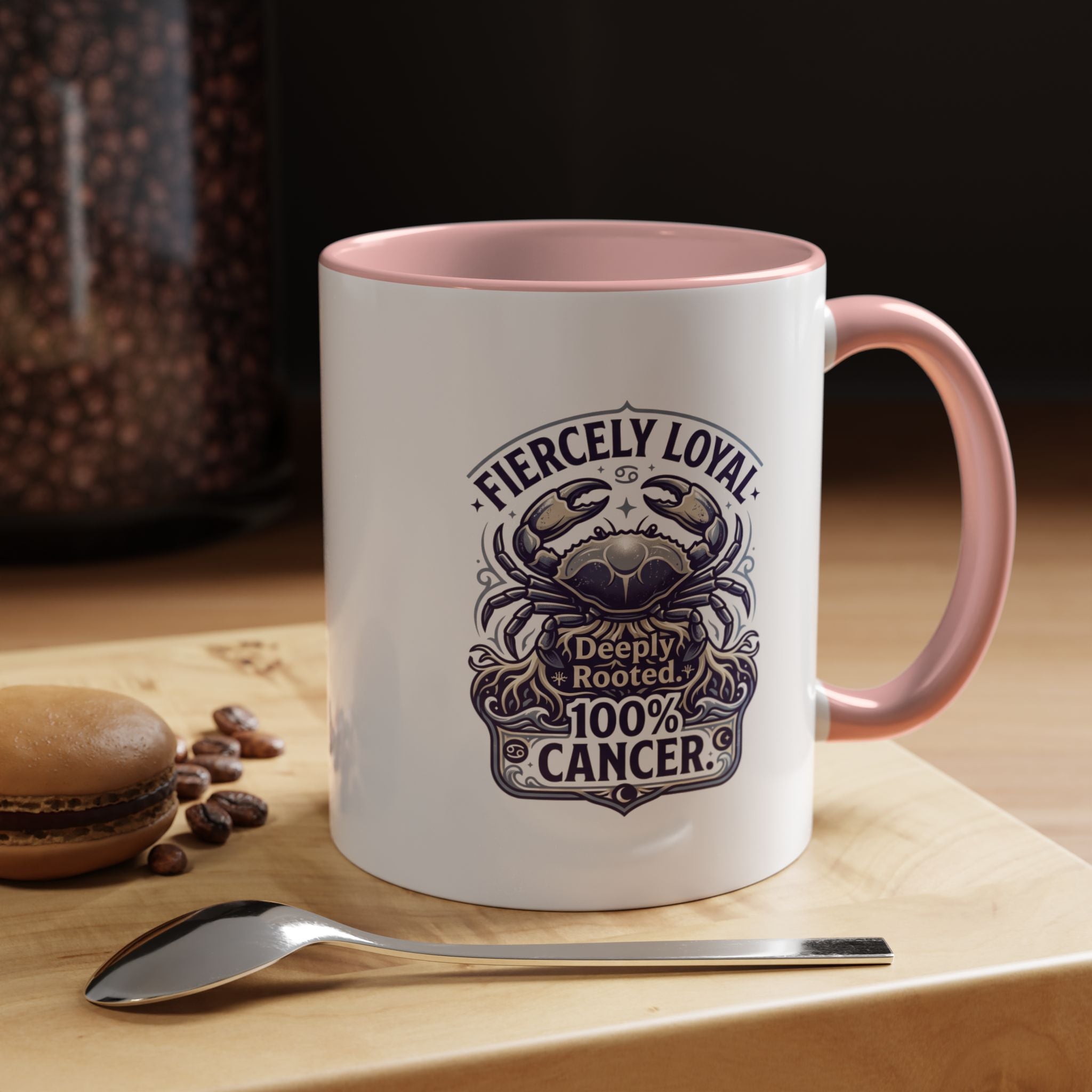 Cancer Zodiac Coffee Mug – "Fiercely Loyal, Deeply Rooted" Accent Mug