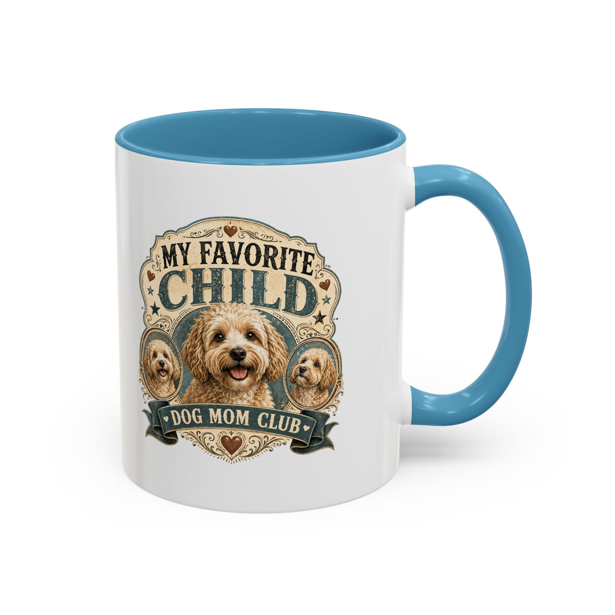 Milo Bailey Dog Dad Mom Dog Mom Coffee Mug - "My Favorite Child" Poodle Doodle Gift