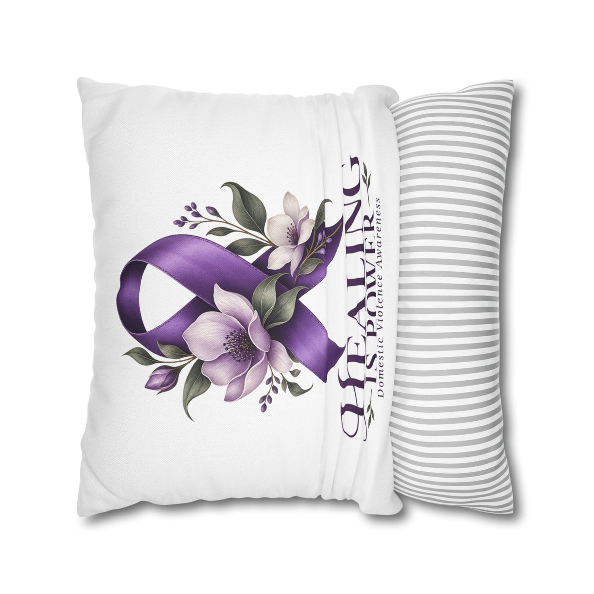 Domestic Violence Healing Is Power Purple Ribbon Pillow