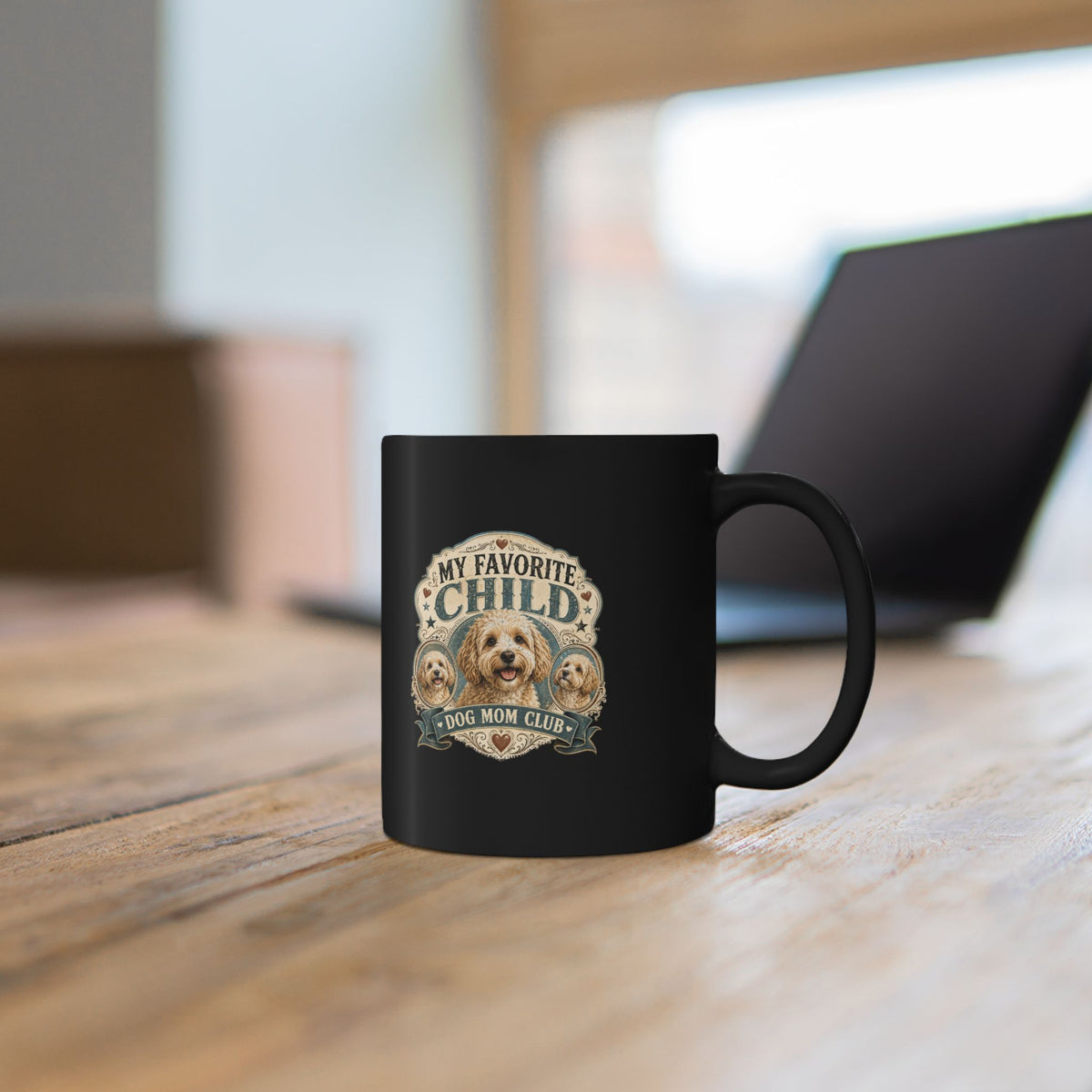 Milo Bailey Dog Dad Mom Dog Mom Mug — “My Favorite Child” Black Coffee Cup