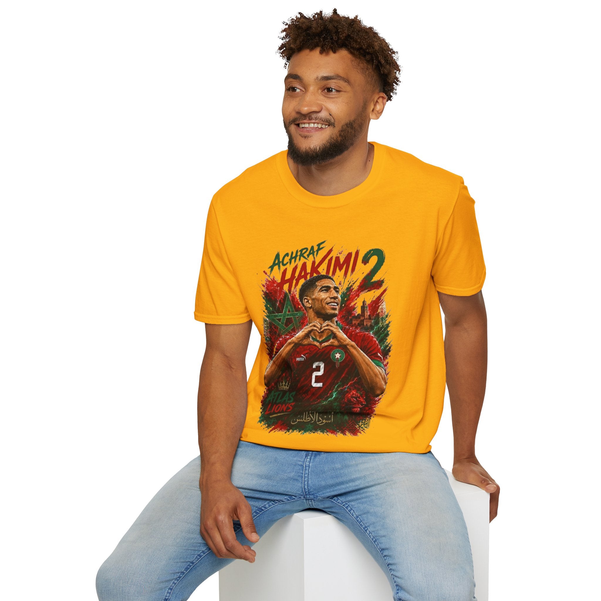 Achraf Hakimi #2 Soccer T-Shirt — Morocco Football Fan Tee