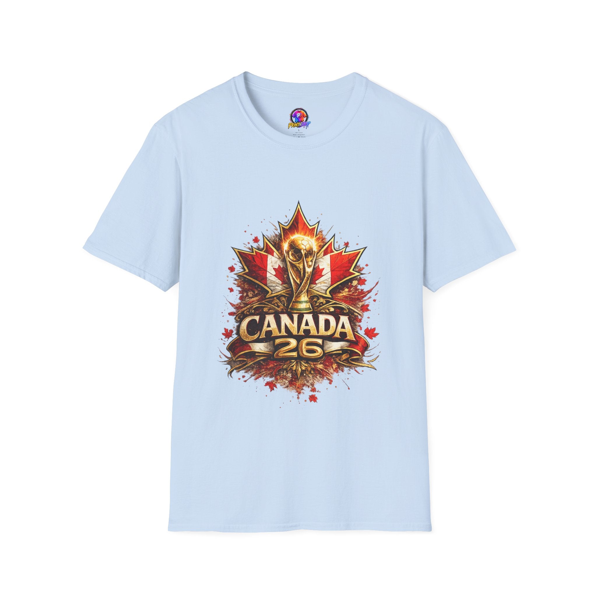 Canada World Cup T‑Shirt — Maple Leaf Soccer Trophy 26