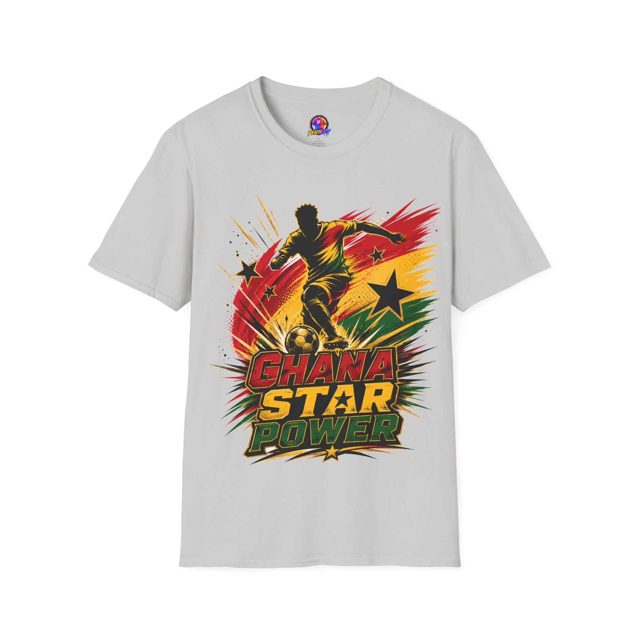 Ghana Star Power Soccer T-Shirt — Afro Football Fan Tee - Ghana T-Shirt