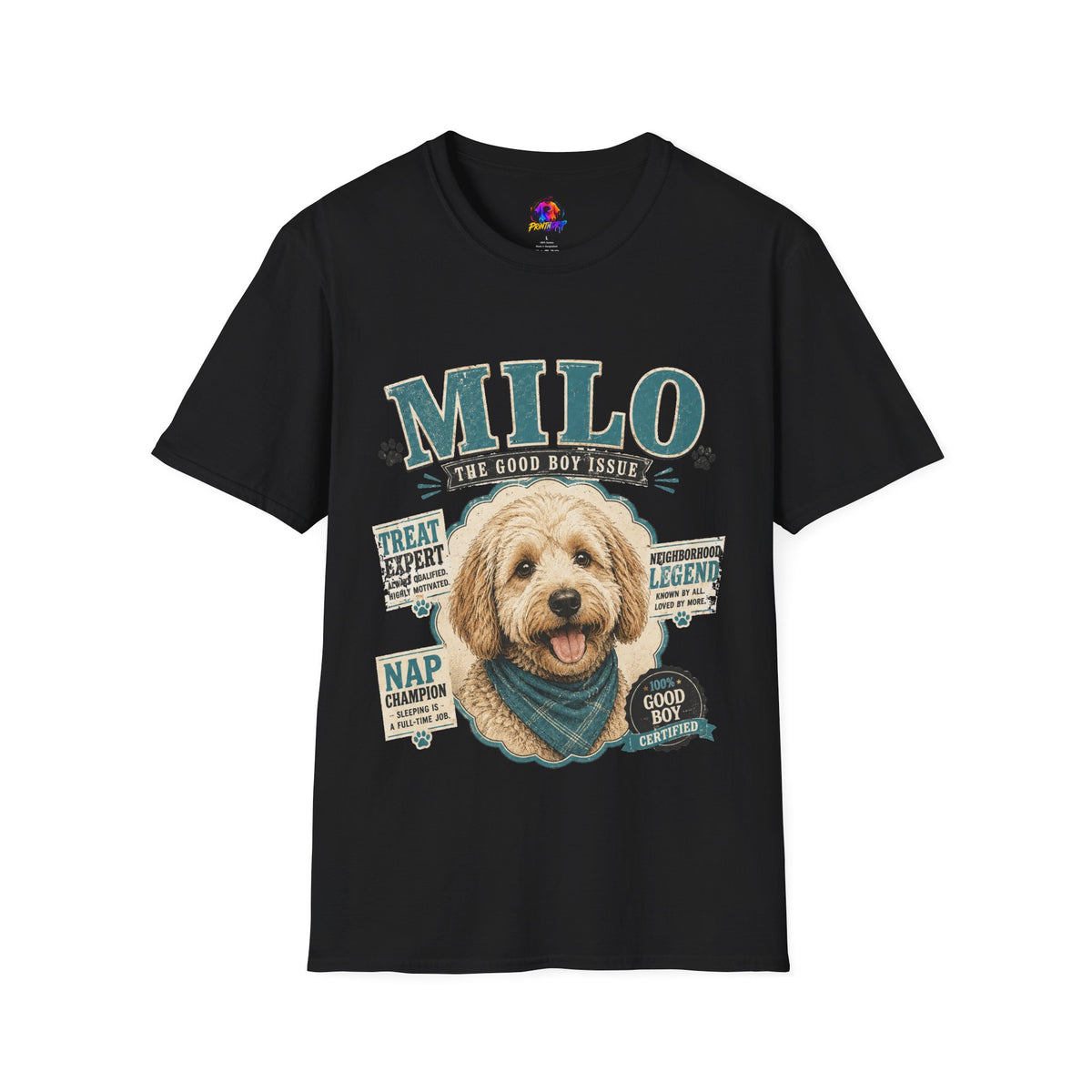 Milo "The Good Boy Issue" Dog Portrait T-Shirt