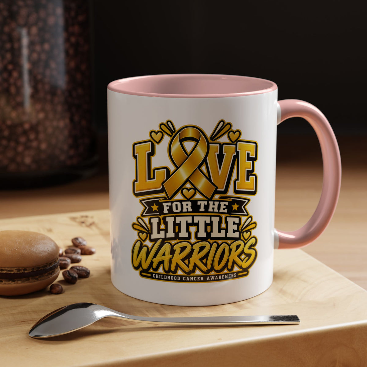 Coffee Mug — "Love for the Little Warriors" Childhood Cancer Awareness Accent Mug