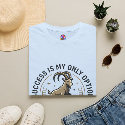 Capricorn Goat T-Shirt — "Success Is My Only Option" Motivational Zodiac Tee