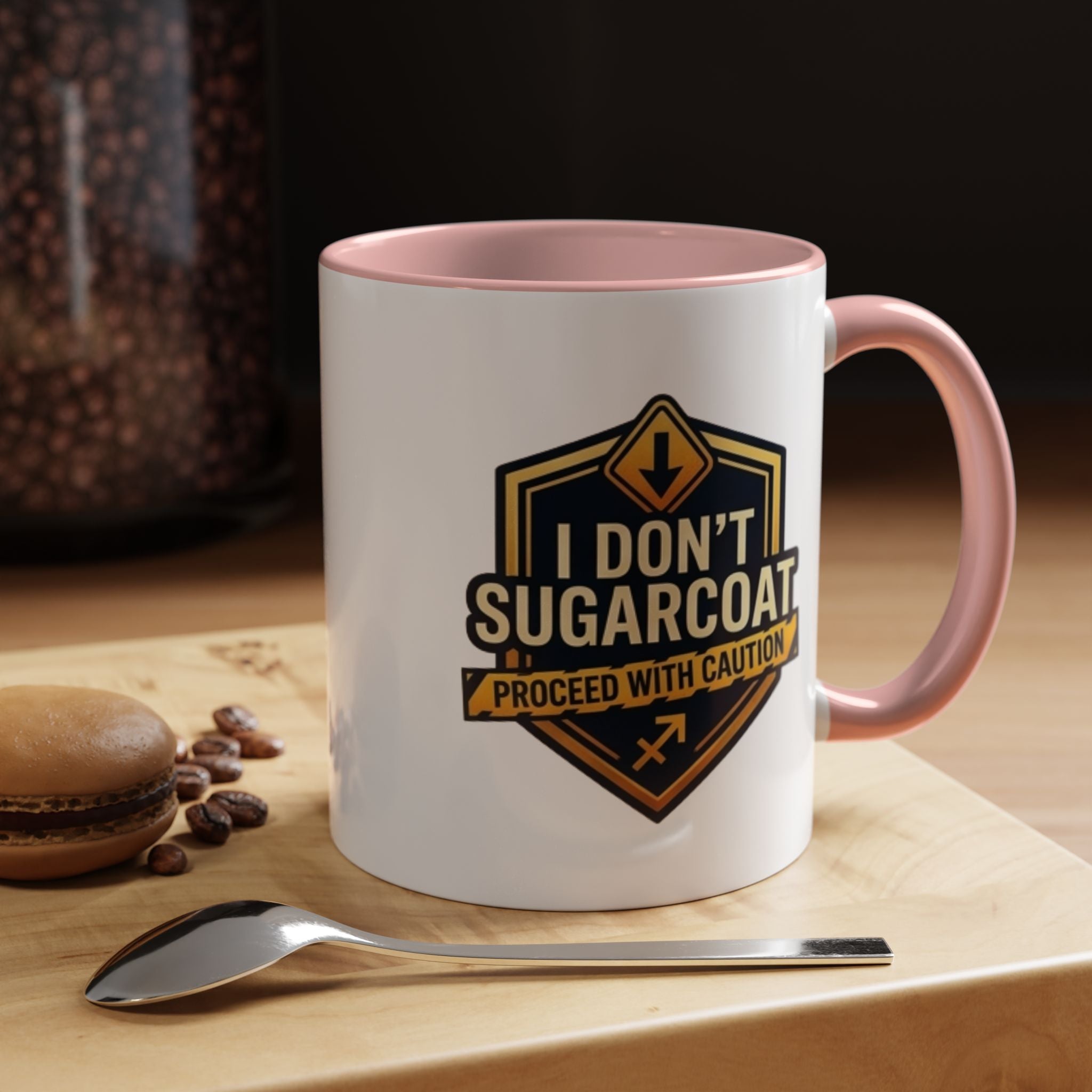I Don't Sugarcoat Coffee Mug – 'Proceed With Caution' Bold Accent Mug