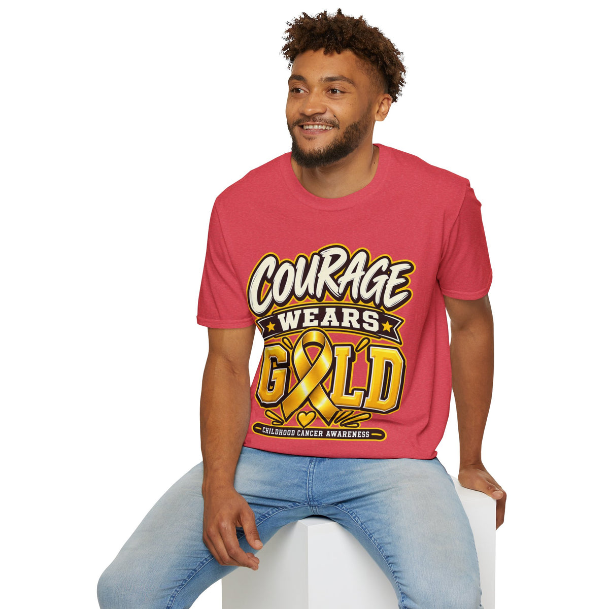 Childhood Cancer Awareness T-Shirt — "Courage Wears Gold"