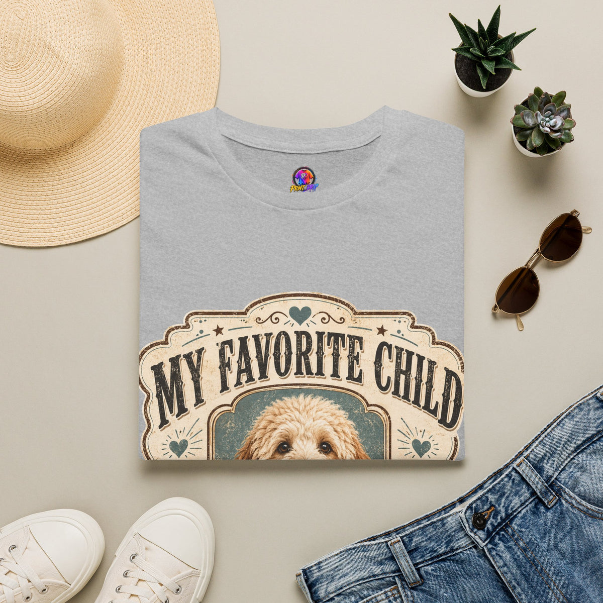 T-Shirt — "My Favorite Child" Dog Mom Club Graphic Tee