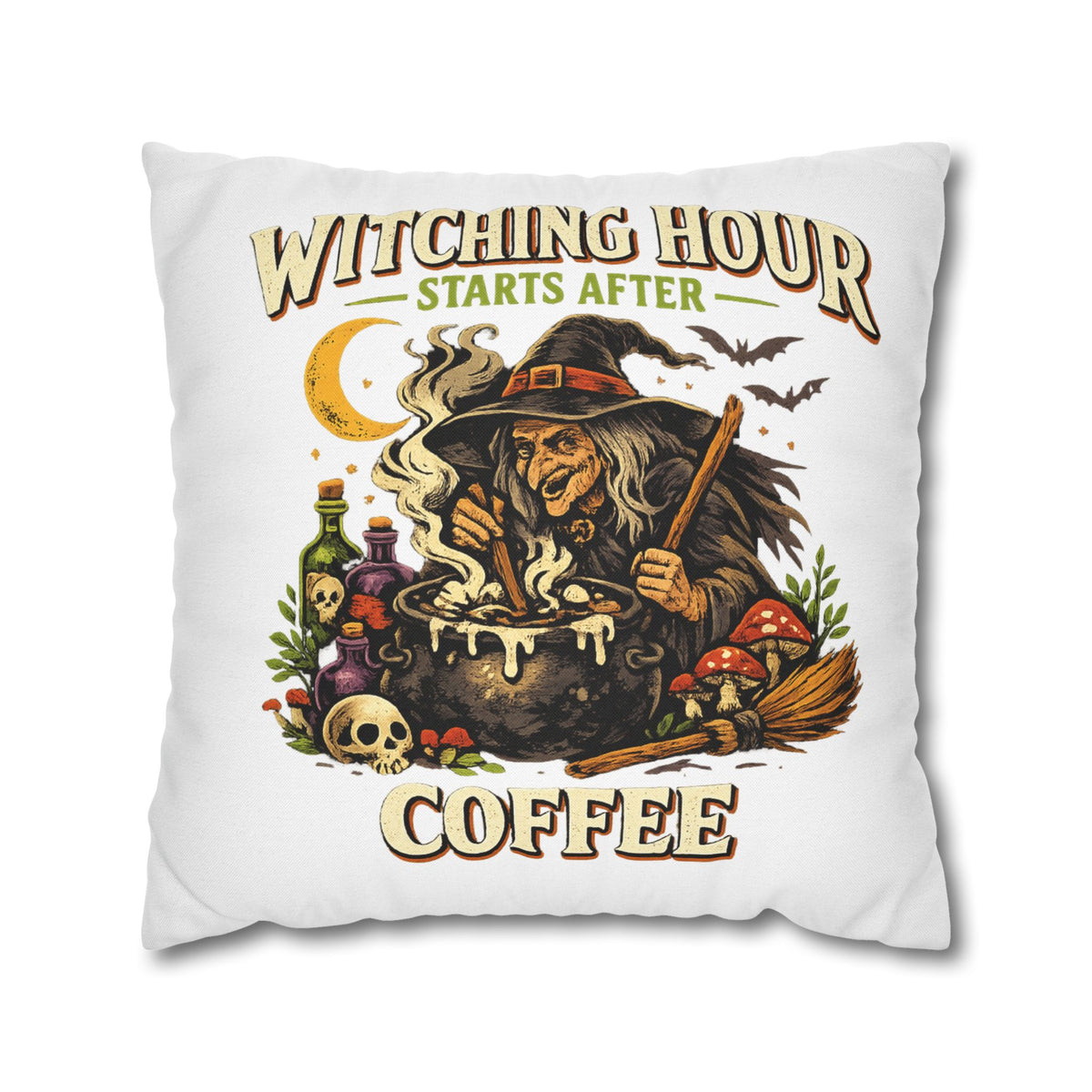 Halloween Witch Coffee Pillowcase
