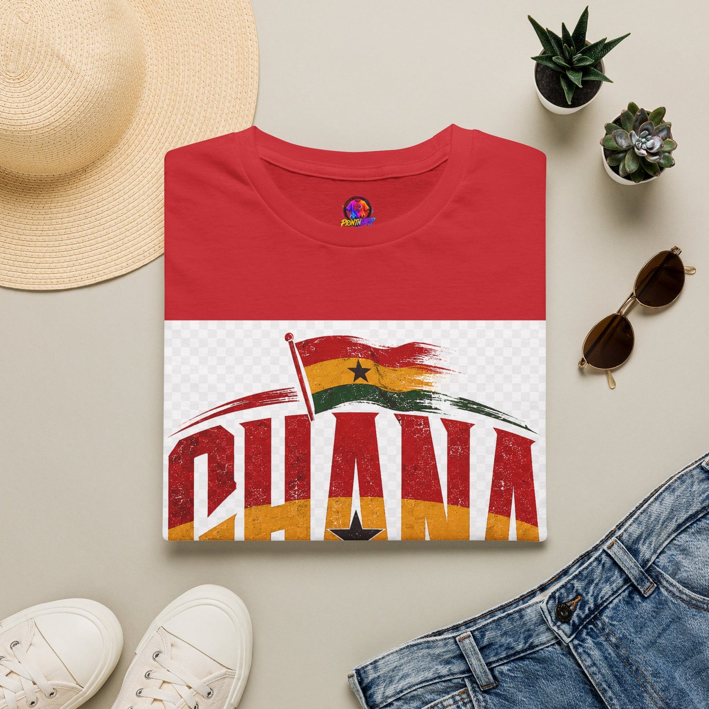 Ghana Flag Soccer T-Shirt — Retro Ghana Pride Football Tee
