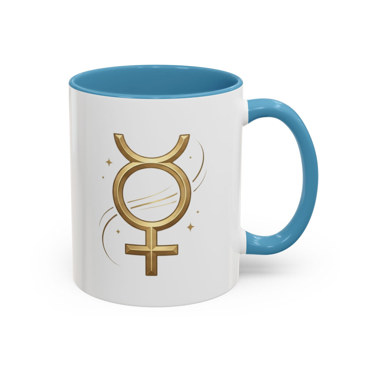 Virgo Zodiac Mercury Mug — Gold Zodiac Astrology Coffee Cup