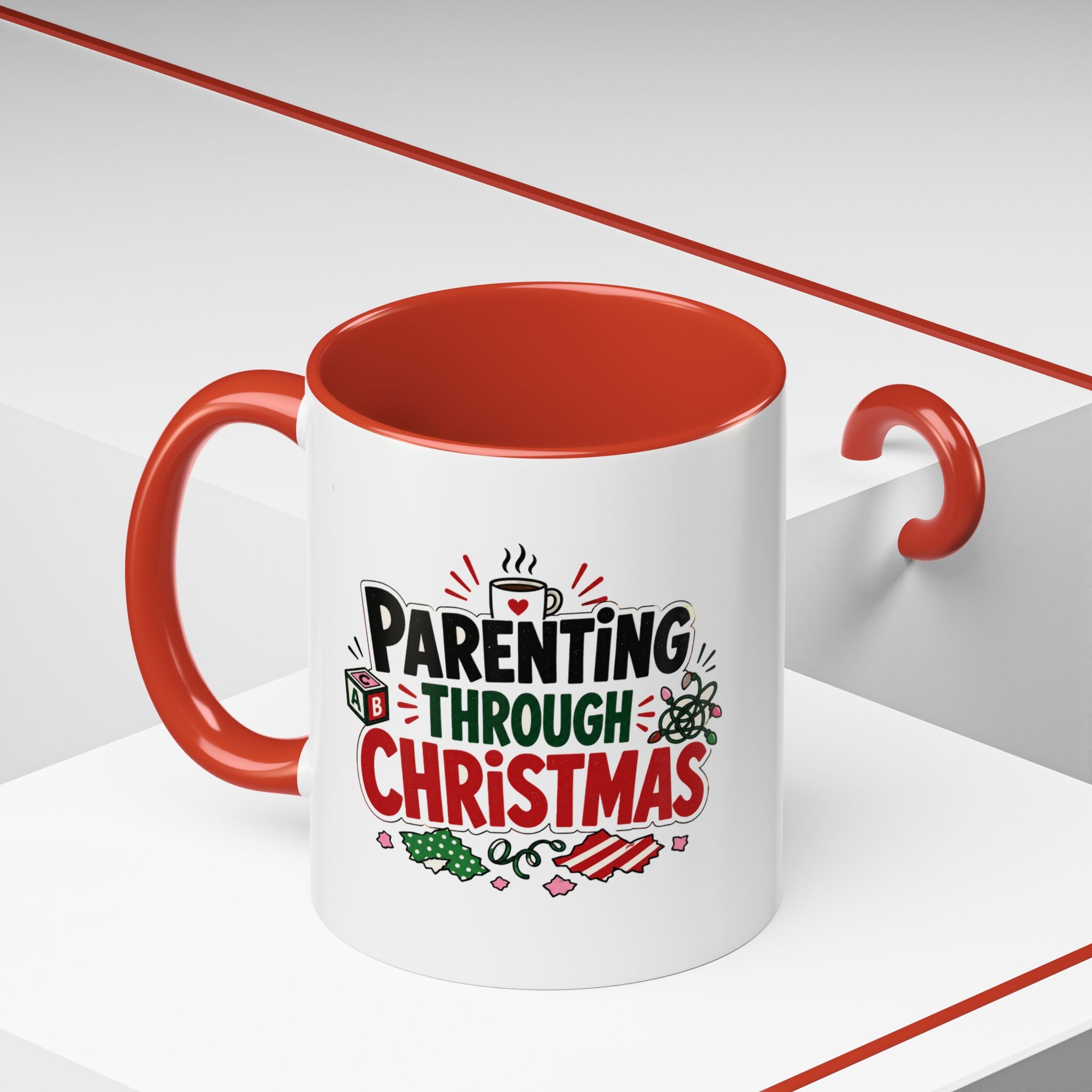 Modern Day Christmas Parenting Through Christmas Coffee Mug