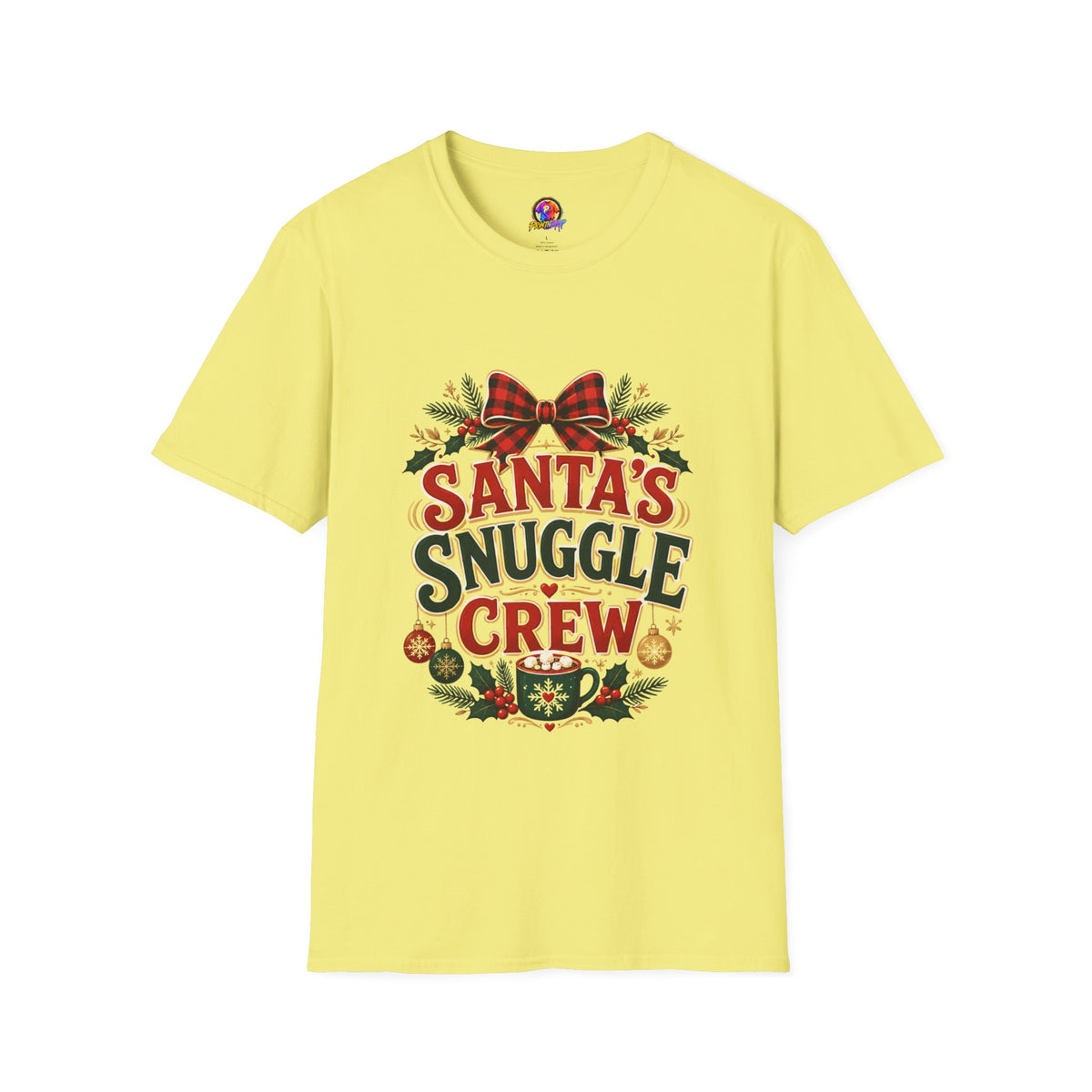Santa's Snuggle Crew T-Shirt — Cute Christmas Holiday Tee