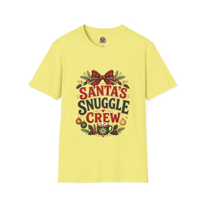 Santa's Snuggle Crew T-Shirt — Cute Christmas Holiday Tee