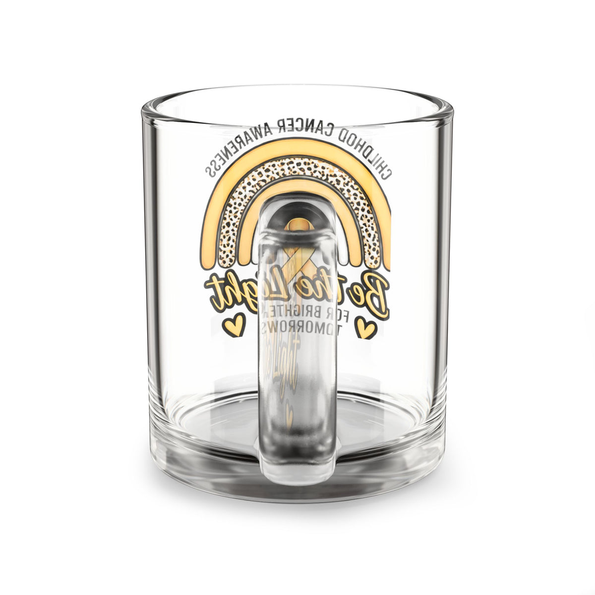 Childhood Cancer Awareness Glass Mug – “Be the Light” 10oz