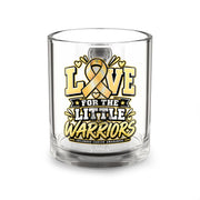 Love for the Little Warriors Childhood Cancer Awareness Glass Mug