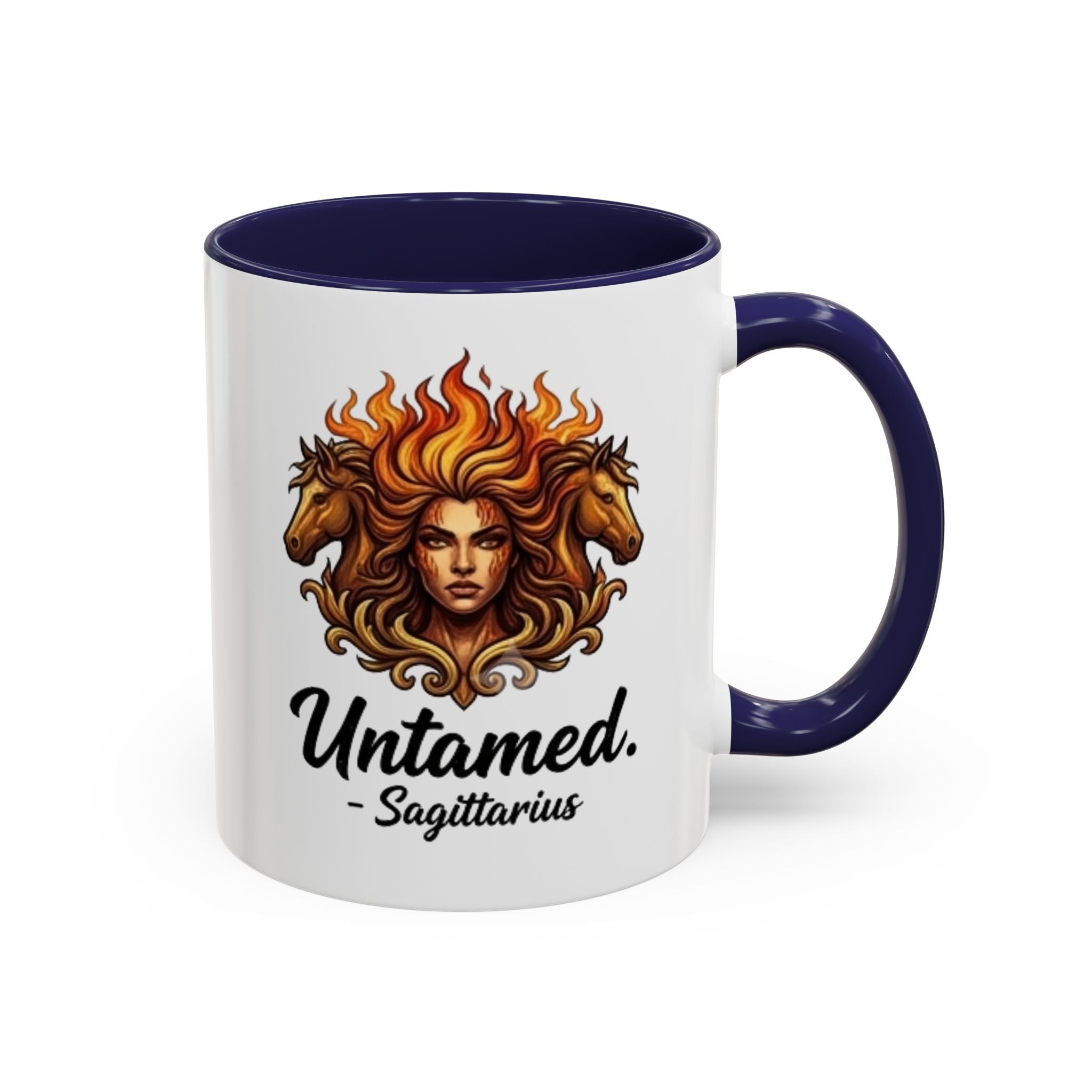 Untamed Sagittarius Coffee Mug — Zodiac Archer Accent Mug (11 oz)