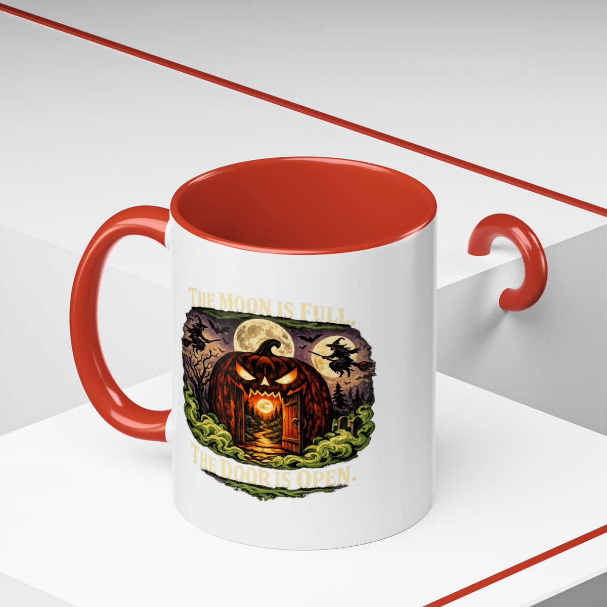 Halloween  The Moon Is Full Accent Coffee Mug