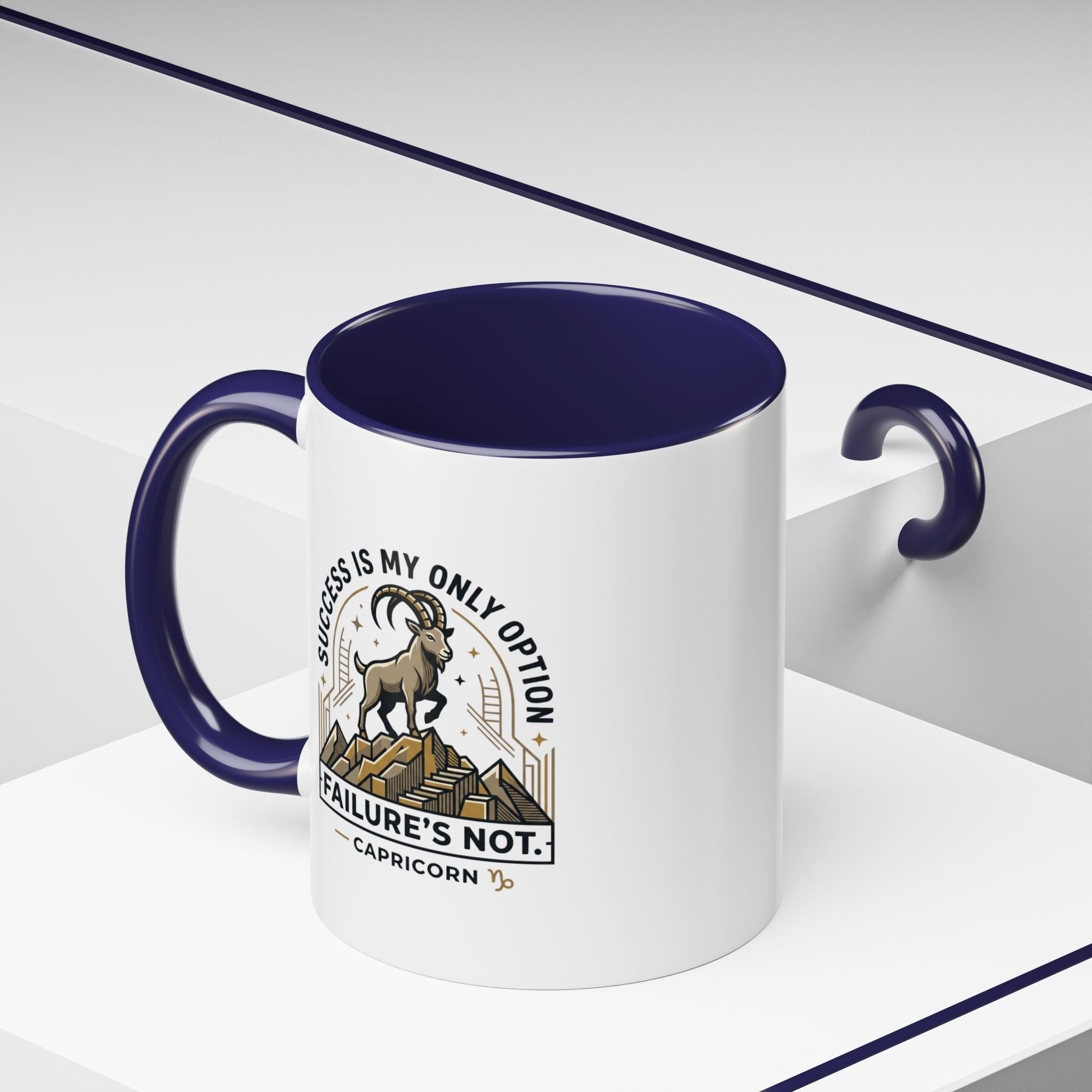 Capricorn Coffee Mug – "Success Is My Only Option, Failure's Not" Zodiac Gift