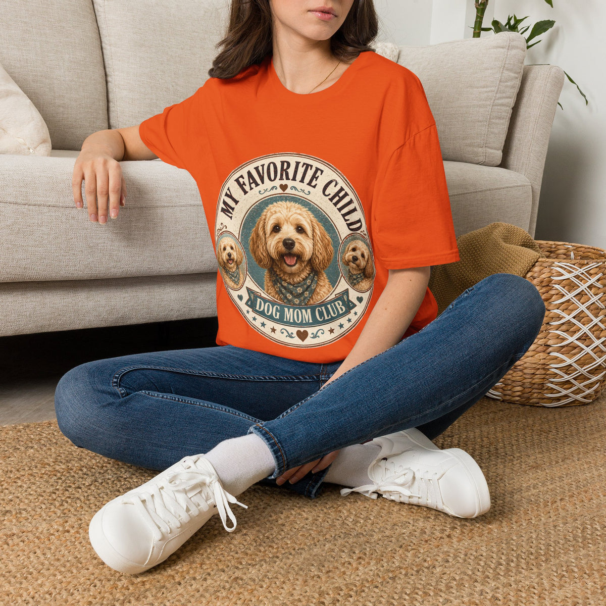 Dog Mom T-Shirt — "My Favorite Child" Cute Goldendoodle Graphic Tee