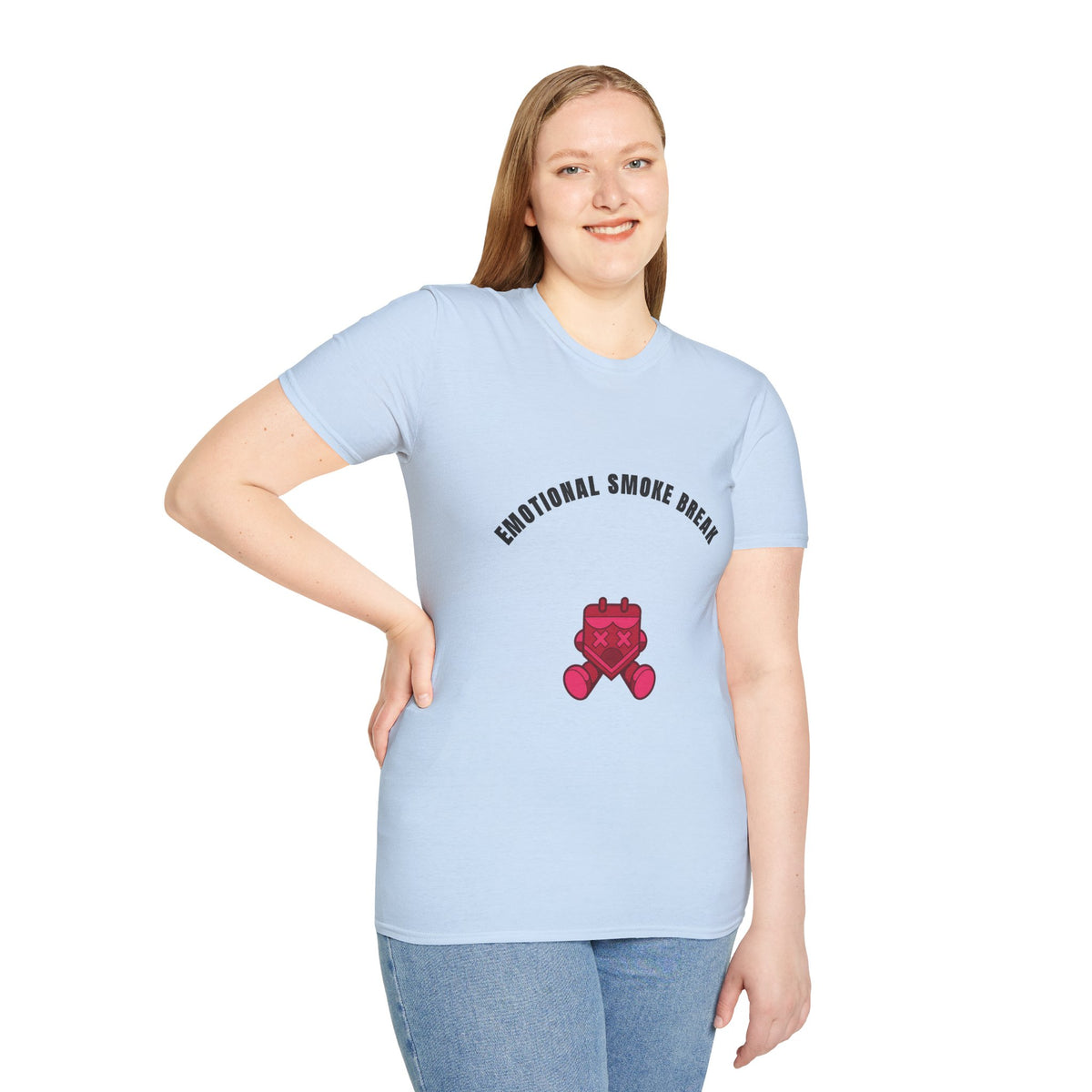 Emotional Smoke Break T-Shirt — Funny Self-Care Graphic Tee with Heart Character - Trending Now - September 2026