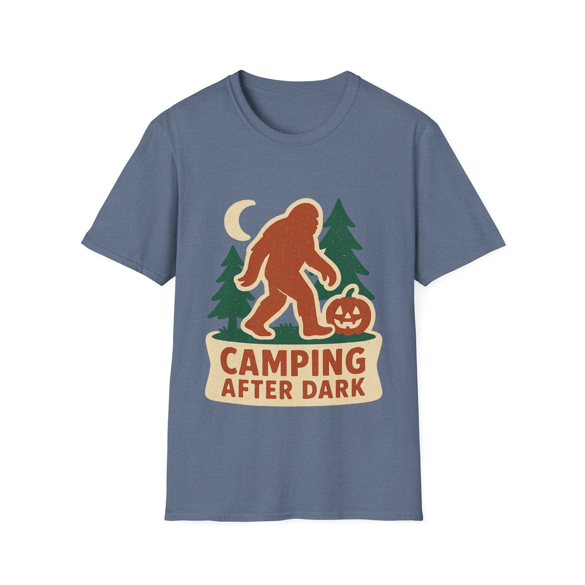 Camping After Dark T‑Shirt — Retro Bigfoot Camp Graphic Tee - Trending Now - August 2026