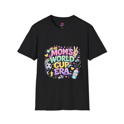 Girls Kids Mom's World Cup Era T‑Shirt — Playful Soccer Mom Tee