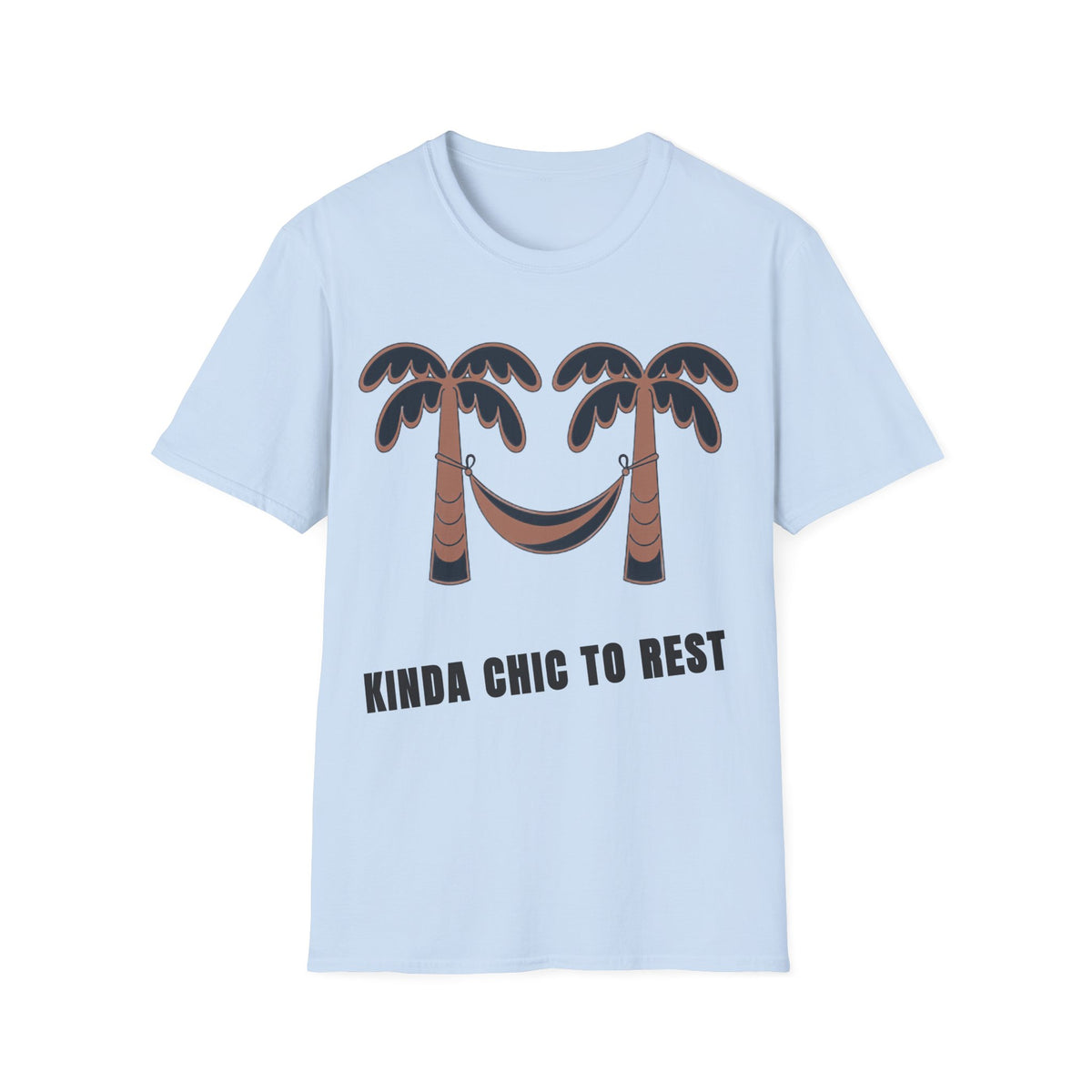 Palm Trees & Hammock T-Shirt — "Kinda Chic to Rest" Tropical Relaxed Tee - Trending Now - September 2026