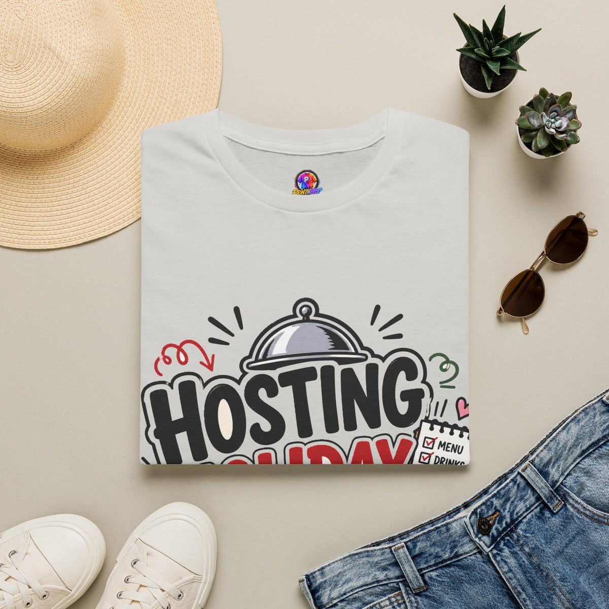 Hosting Holiday Chaos T-Shirt — Funny Christmas Party Host Tee