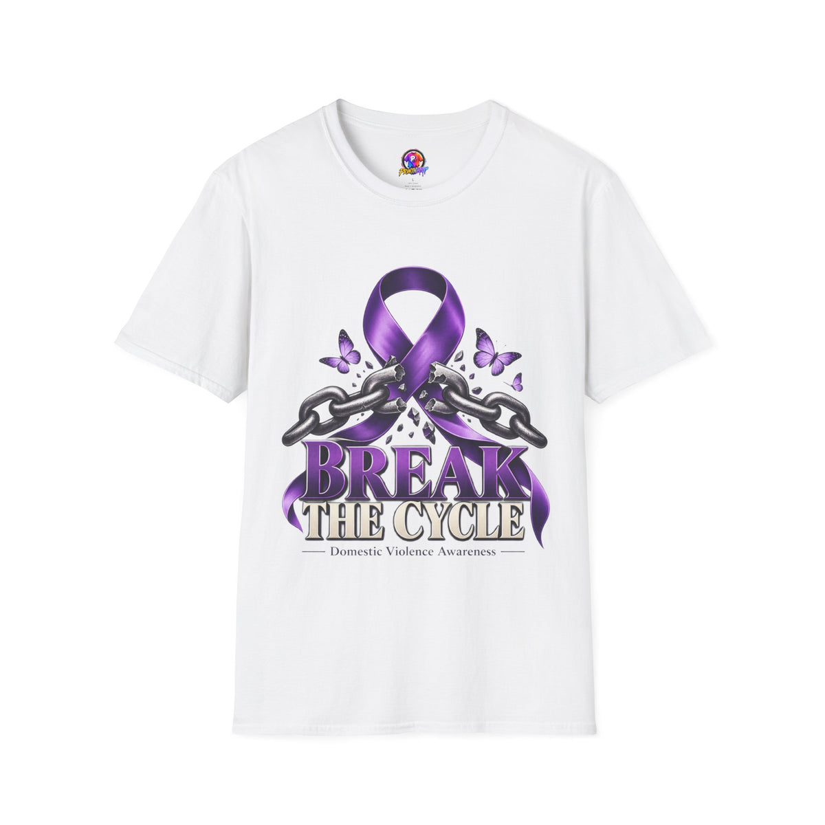 Break The Cycle Purple Ribbon T-Shirt — Domestic Violence Awareness Tee