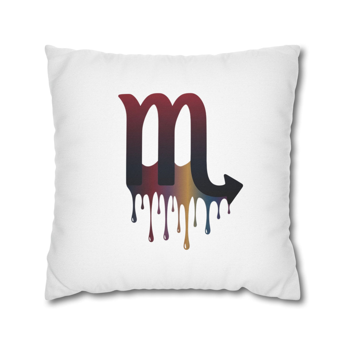 Dripping Scorpio Zodiac Pillowcase — Astrology Sign Decorative Throw Pillow