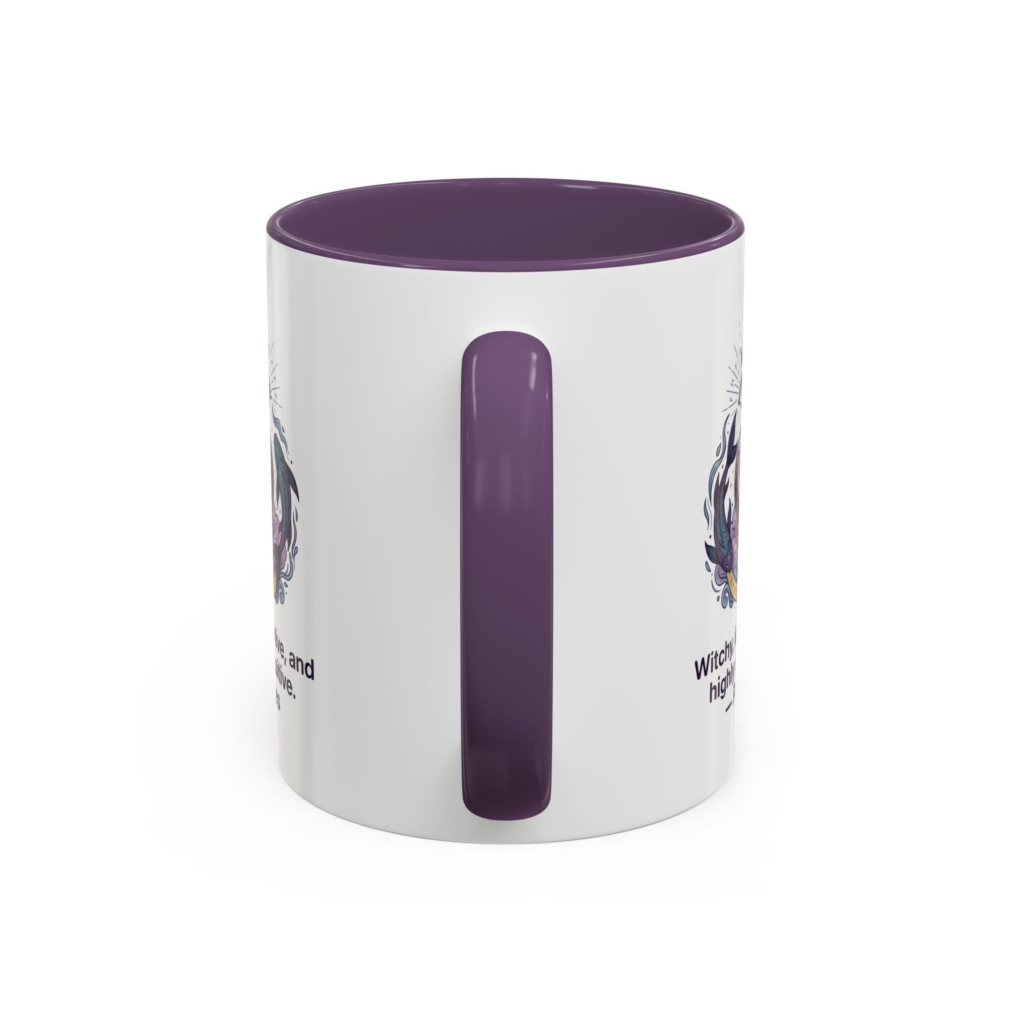 Pisces Witchy Accent Mug — "Witchy, intuitive, and highly sensitive" Astrology Coffee Cup (11/15oz)