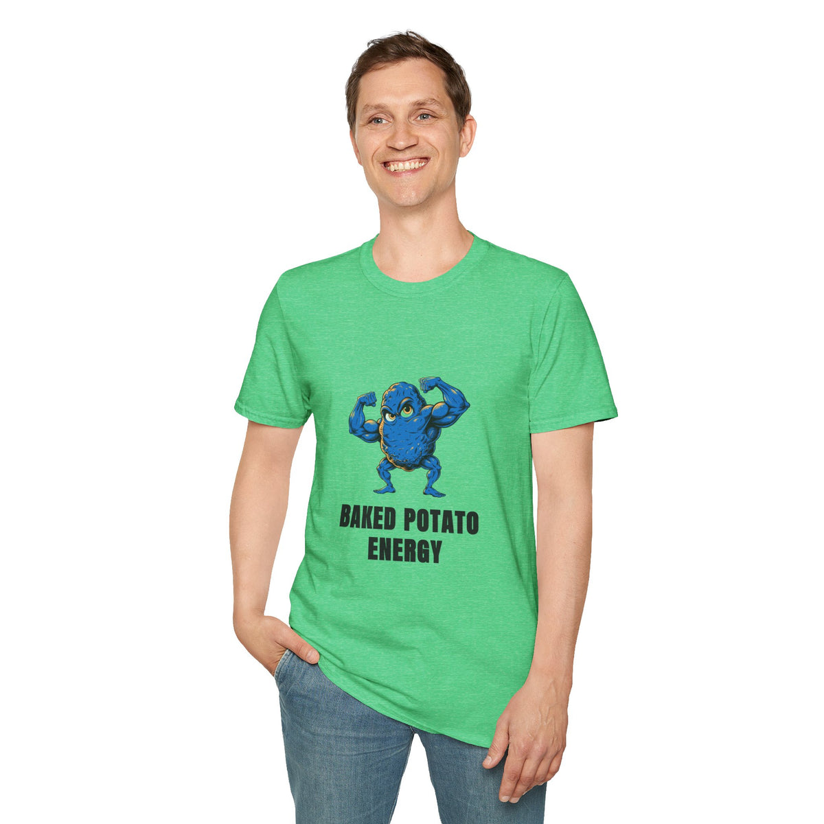 Baked Potato Energy T-Shirt — Funny Muscular Potato Graphic Tee - Trending Now - August 2026