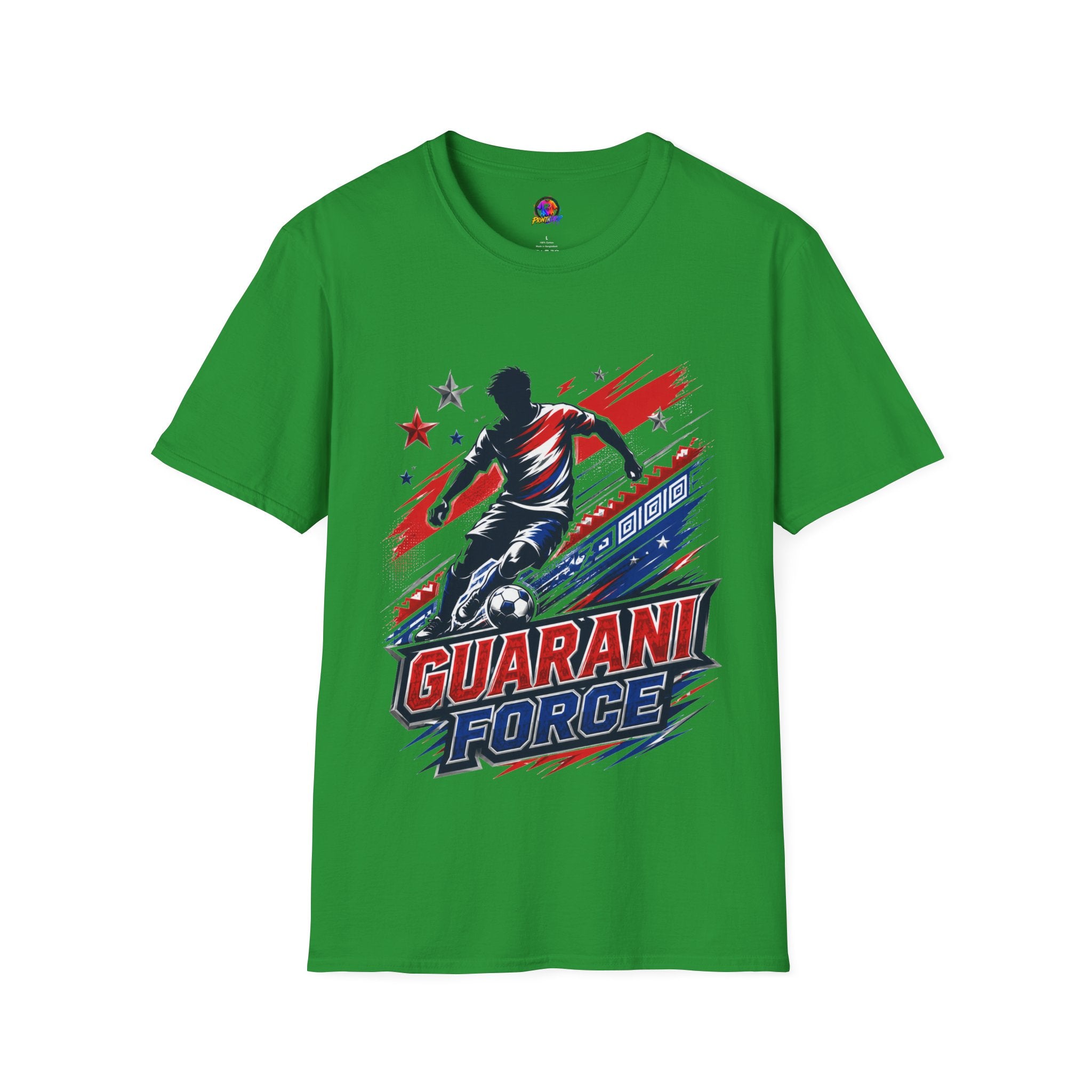 Paraguay Guarani Force Soccer T-Shirt — Red, White & Blue Futbol Fan Tee