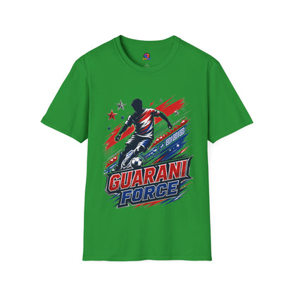 Paraguay Guarani Force Soccer T-Shirt — Red, White & Blue Futbol Fan Tee