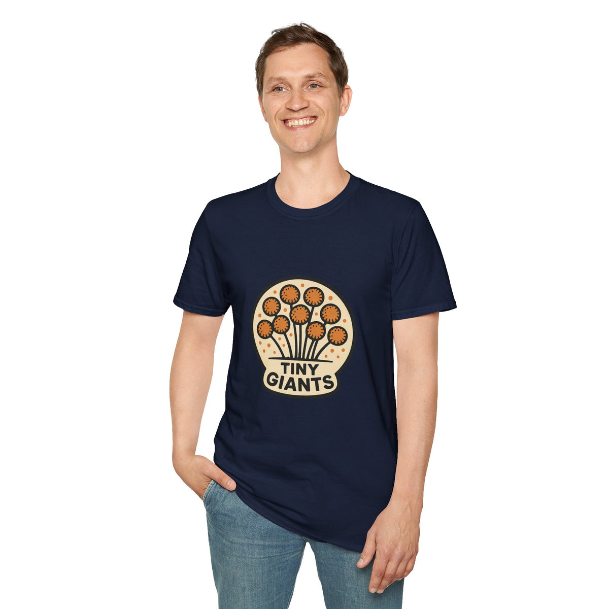 Tiny Giants Mushroom T-Shirt — Vintage Psychedelic Fungi Graphic Tee