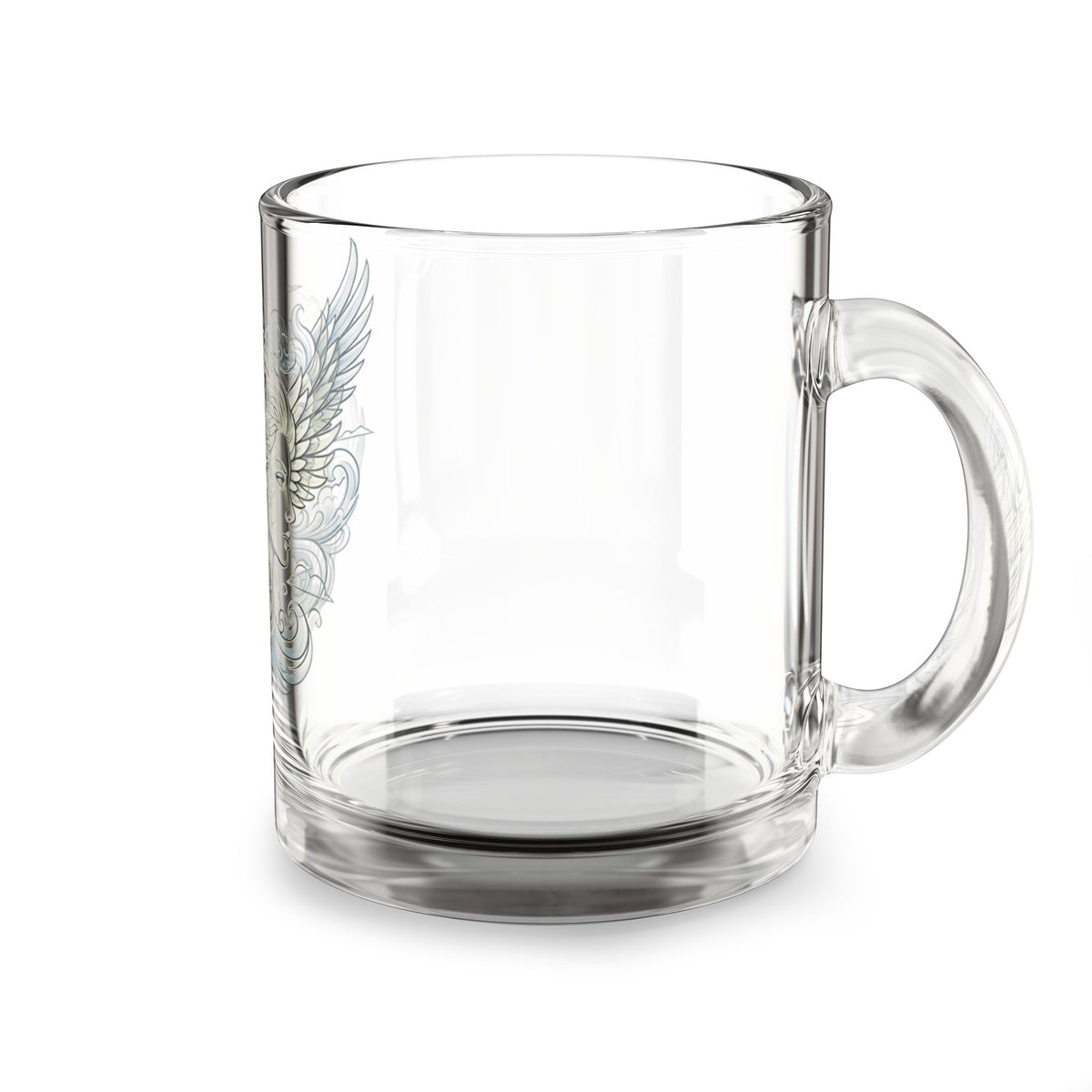 Gemini Glass Mug — Celestial Twin Goddesses Illustration 10oz