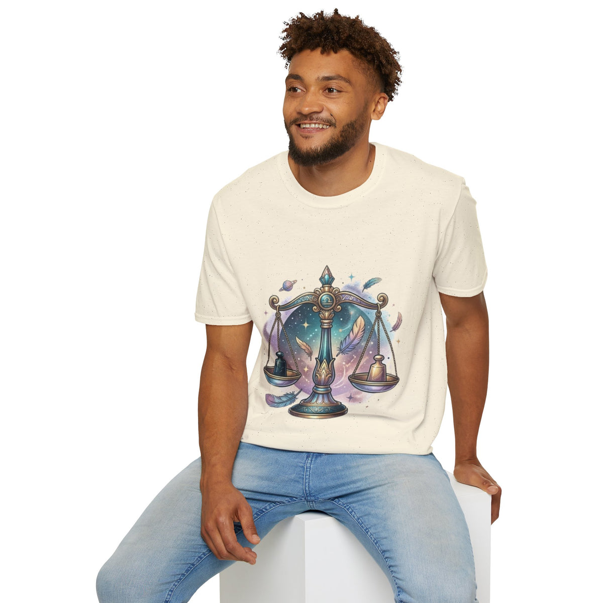 Libra Scales Zodiac T-Shirt — Celestial Astrology Graphic Tee