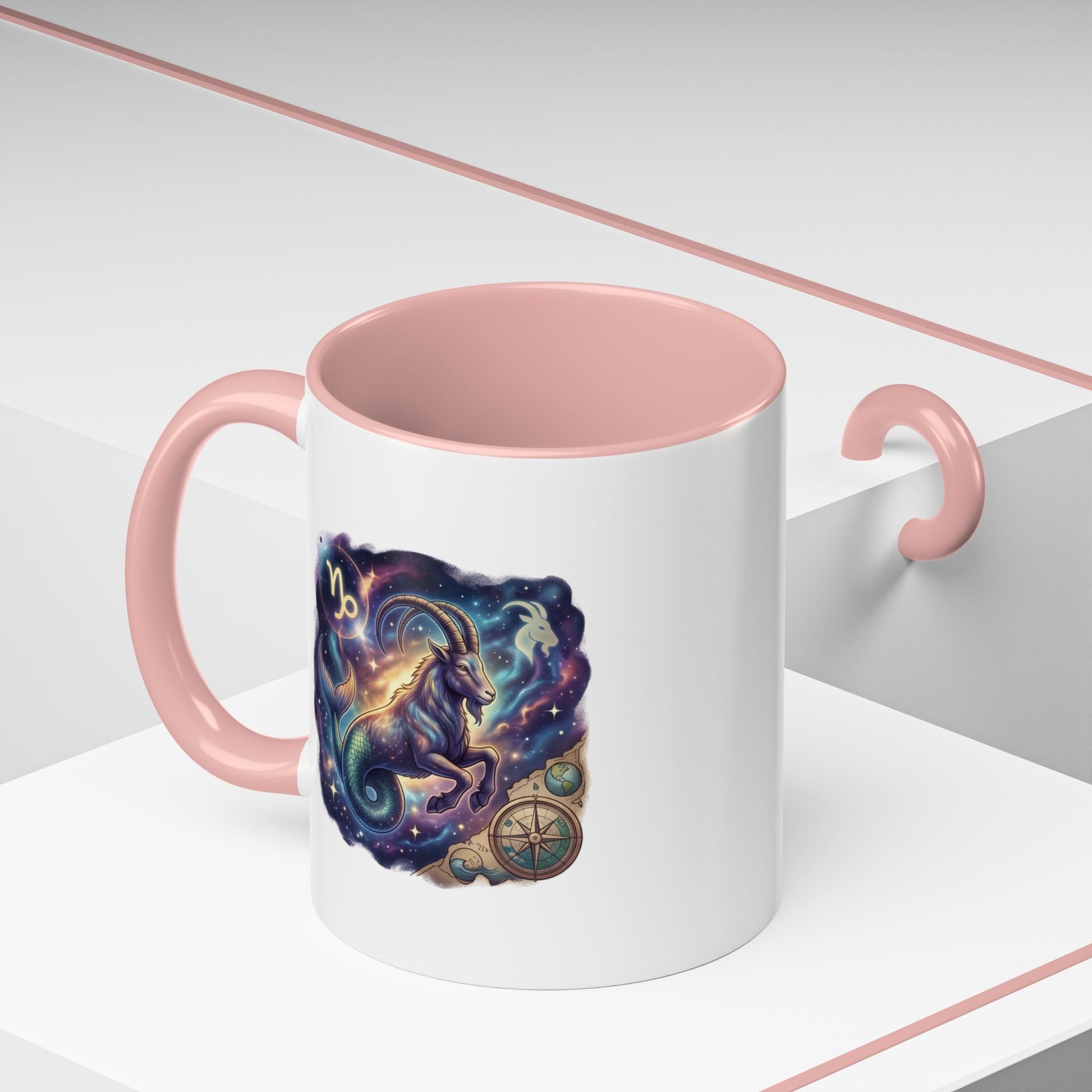 Capricorn Zodiac Coffee Mug — Celestial Goat Astrology Accent Mug
