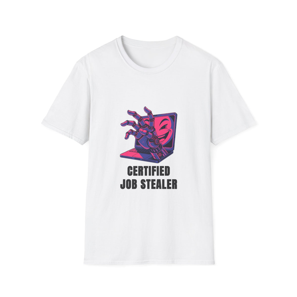 Certified Job Stealer T-Shirt — Retro Cyber Hand Graphic Tee - Trending Now - August 2026