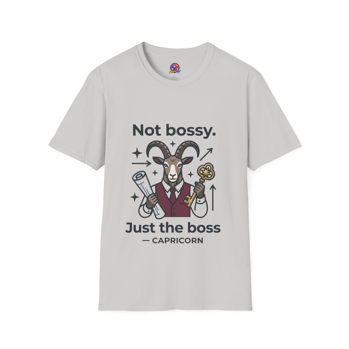 Capricorn T-Shirt — "Not Bossy, Just the Boss" Zodiac Goat Tee