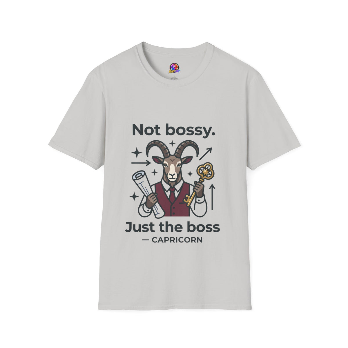 Capricorn T-Shirt — "Not Bossy, Just the Boss" Zodiac Goat Tee