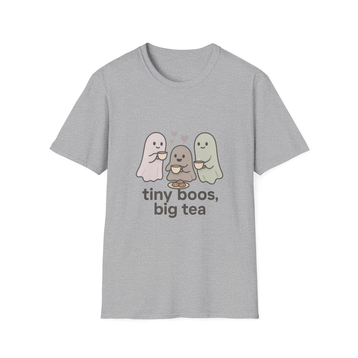 Cute Ghosts T-Shirt — “tiny boos, big tea” Cute Halloween Tee - Trending Now - August 2026