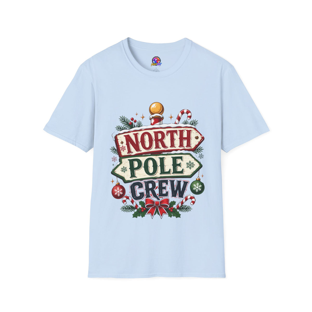 T-Shirt — North Pole Crew Christmas Holiday Graphic Tee