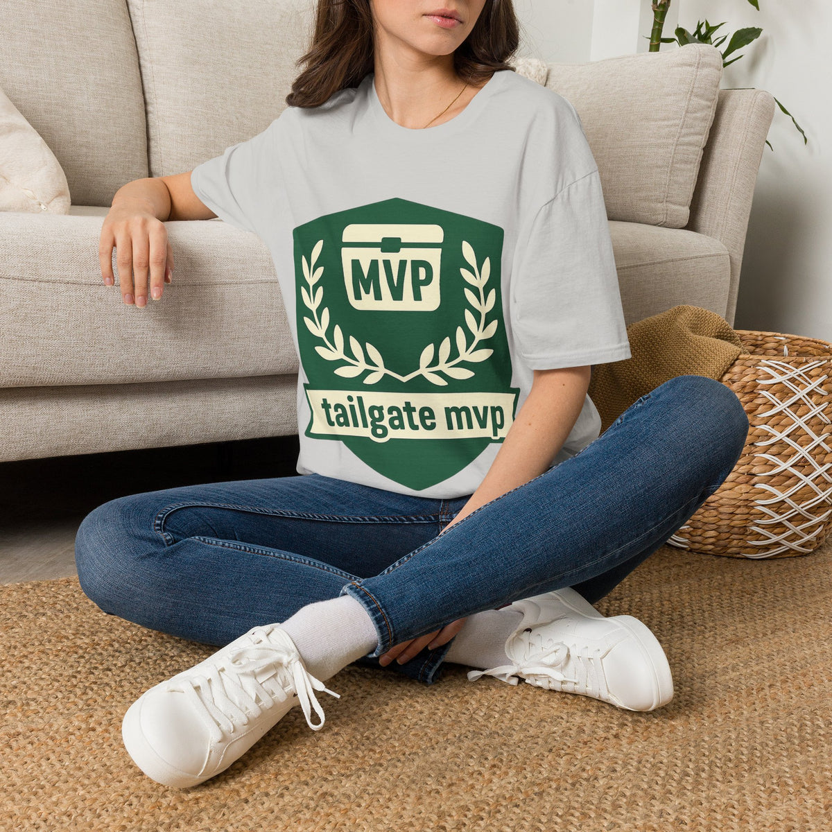 MVP Tailgate T-Shirt — Vintage Green MVP Badge Tee - Trending Now - August 2026