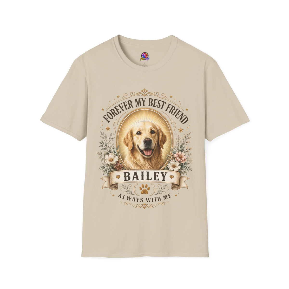 Forever My Best Friend Dog T-Shirt — Personalized Pet Memorial Tee ("Bailey")