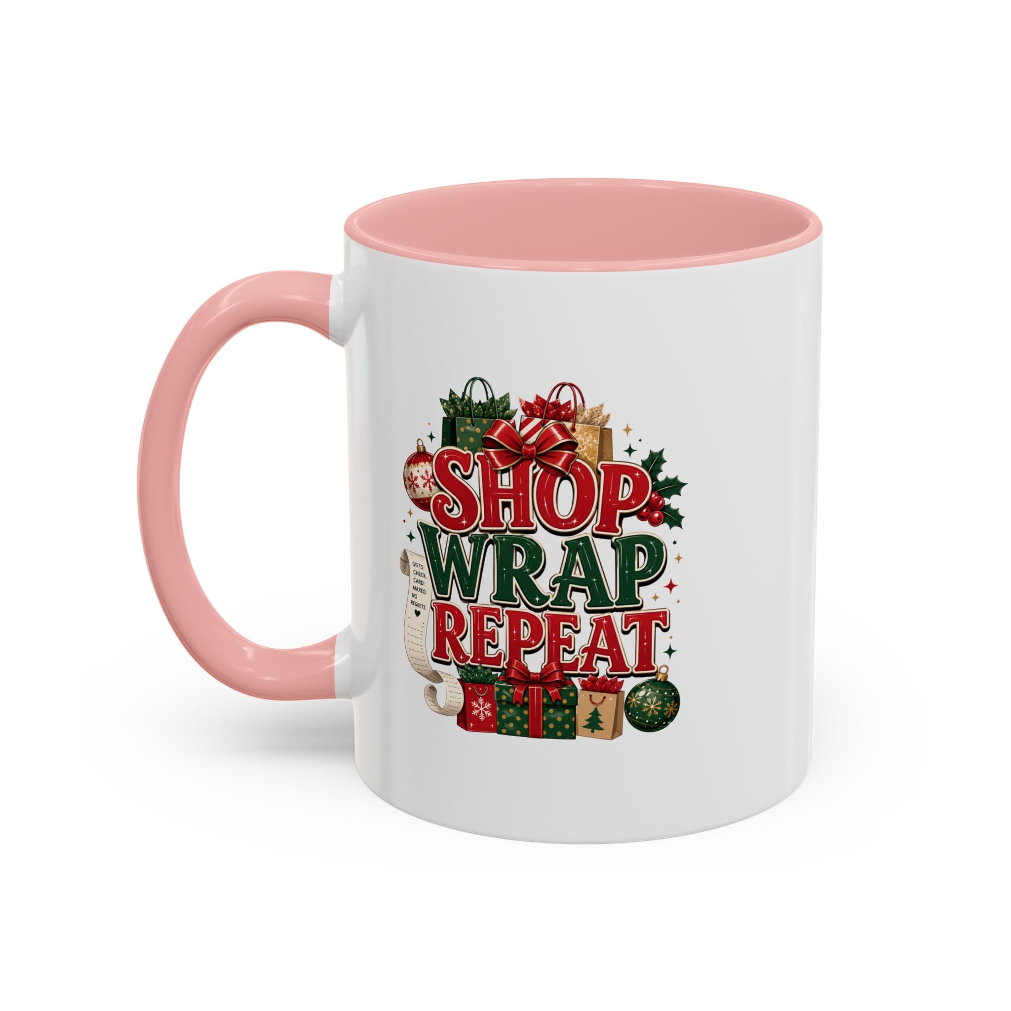 Shop Wrap Repeat Christmas Accent Coffee Mug