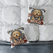 Best in Show Personalized Dog Pillow  Milo Bailey Dog Dad Mom — Milo Name Pet Throw Pillow