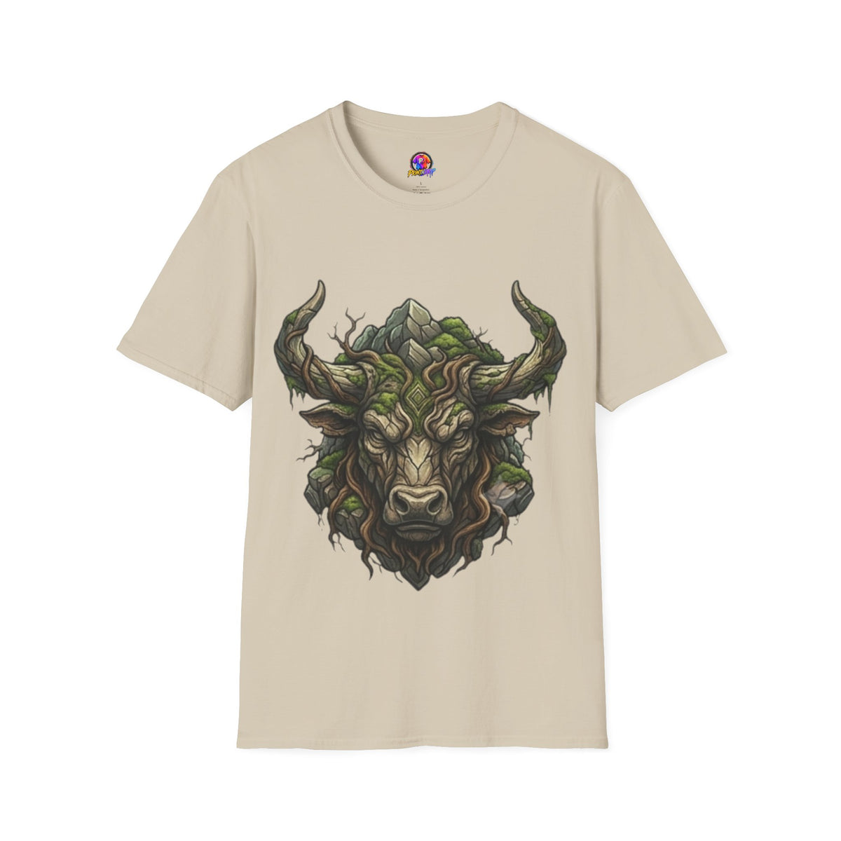 Forest Spirit Bull T-Shirt — Greenwood Celtic Nature Bull Design